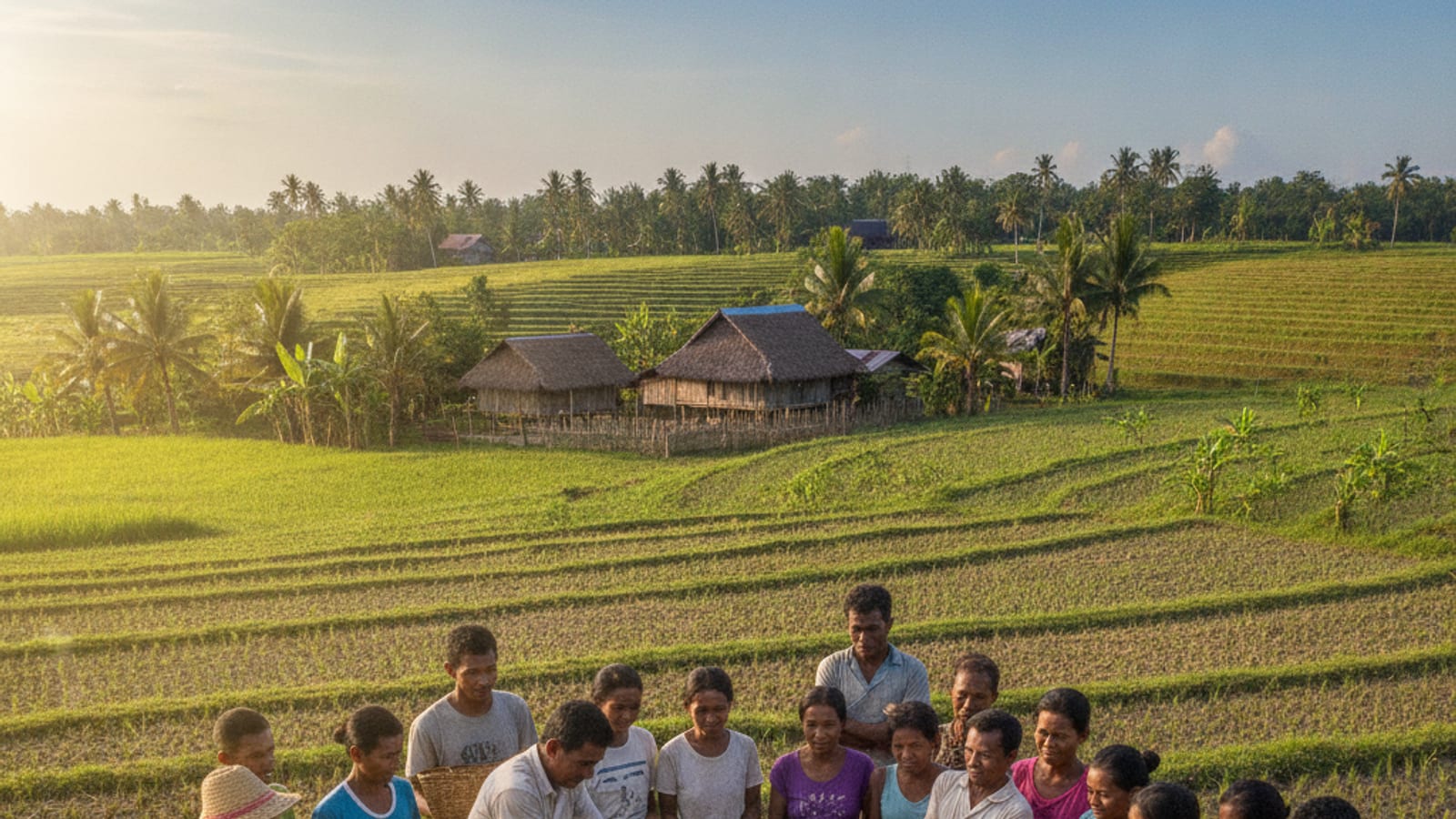 Farmers in Viqueque learning to produce animal feed pellets.